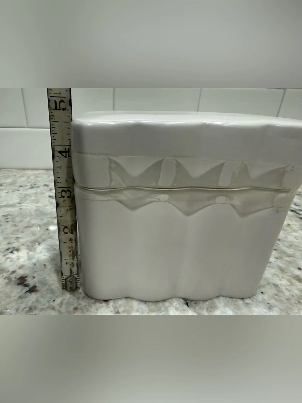 Ceramic White Ceramic Lidded Box by Room Essentials 4 1/2” H x 5 1/4” W (Sealed)